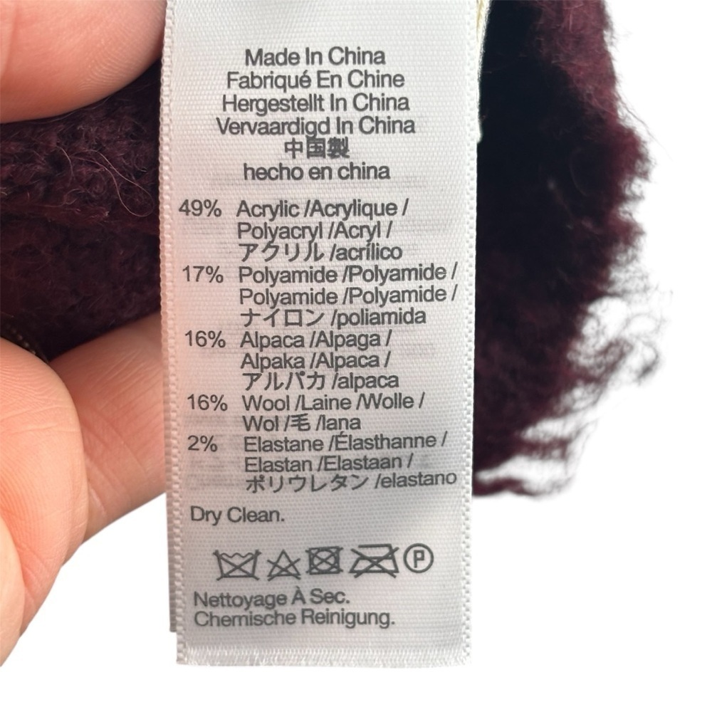 Madewell Brushed Polo Sweater in Heather Currant Size S Soft & Cozy Holiday - Picture 10 of 12
